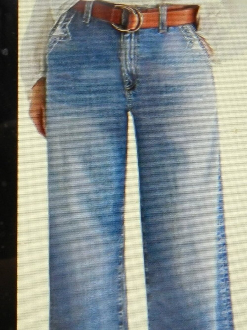 Flamingals Wide leg Mid Rise Relaxed Fit jeans pants NEW NWT Size Large Lg L 12
